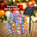 Corda de Luzes Solares LED 22m com 200 LEDs – Iluminação Decorativa à Prova d’Água para Jardim, Varanda e Natal