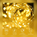 Corda de Luzes Solares LED 22m com 200 LEDs – Iluminação Decorativa à Prova d’Água para Jardim, Varanda e Natal