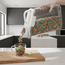 Pote Hermético Multiuso com Copo Medidor e Bico Dosador — Armazenamento Prático para Cozinha e Lavanderia